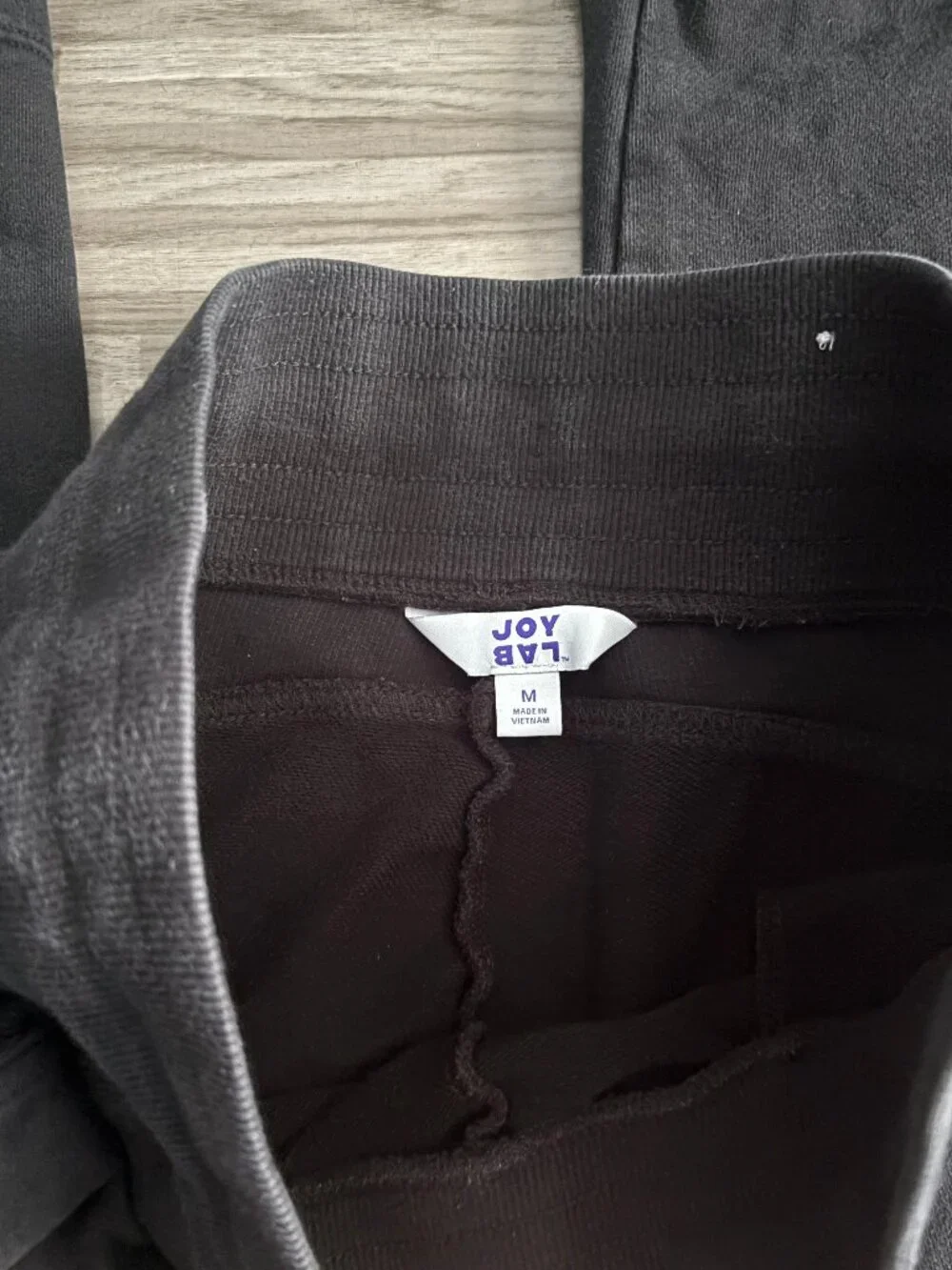 JoyLab French Terry Straight Leg Sweatpants in black size medium wide leg pants - Picture 2 of 3